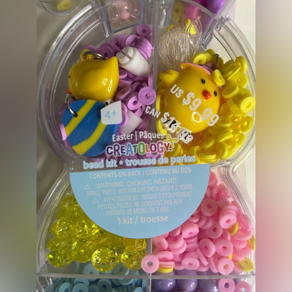 🌸Bunny Bead Kit with charms , Jewelry making, Kids Necklace & bracelet kit -NWT - Picture 2 of 4